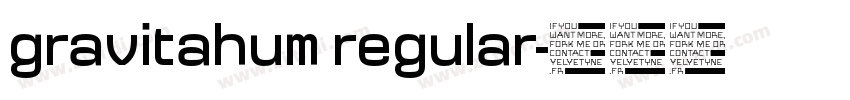 gravitahum regular字体转换